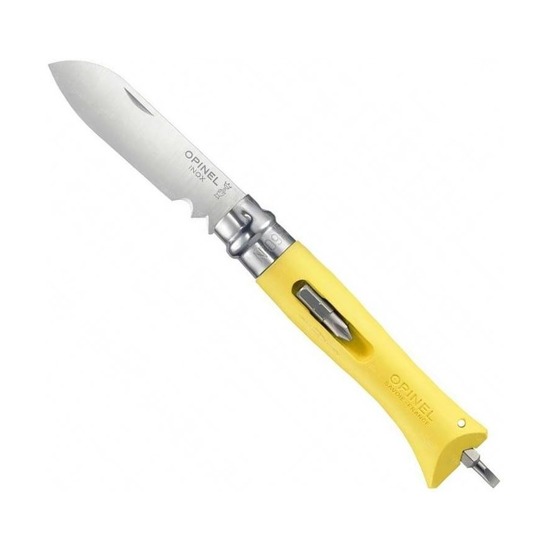Нож Opinel №9 DIY, желтый, блистер