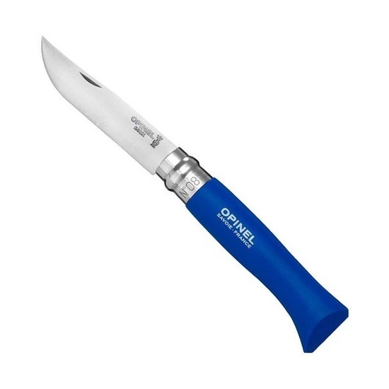 Нож Opinel №8 Trekking, синий, блистер