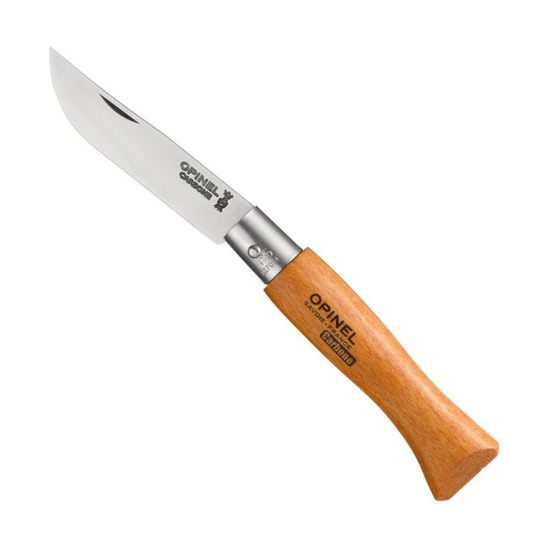 Нож Opinel №4 Natural, углеродистая сталь, бук