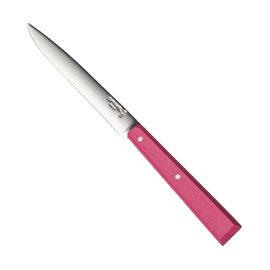 Нож столовый Opinel №125, деревянная ручка, фуксия
