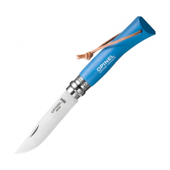 Нож Opinel №7 Trekking, нержавеющая сталь, голубой